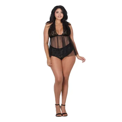 Babydoll Panty Queen Black