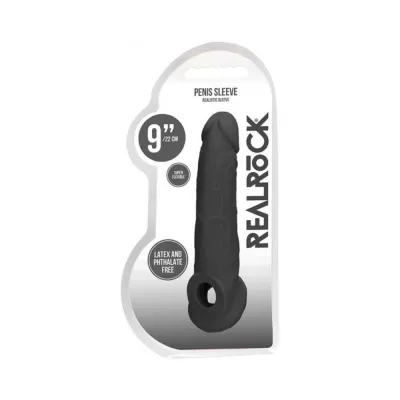 Real Rock Penis Extender With Rings 9 22 Cm Chocolate