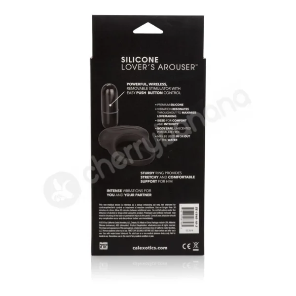 Black Silicone Lover's Arouser Cock Ring