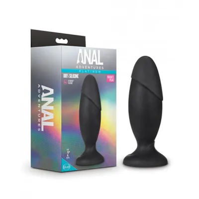 Blush Anal Adventures Platinum Silicone Rocket Plug Black