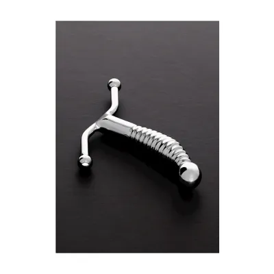 Ribbed G Spot Stimulator Silver