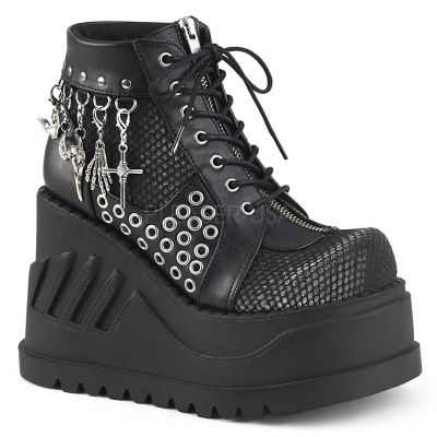 4 3 4 inches PF Lace Up Wedge Bootie Inside Zip