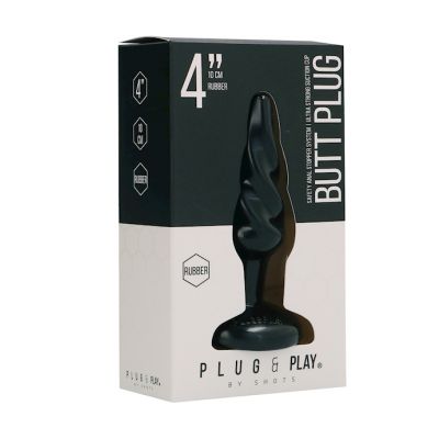 Butt Plug Rounded Black 4 Inch
