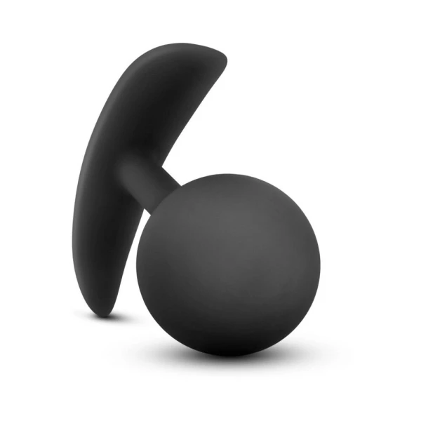 Blush Anal Adventures Platinum Silicone Vibra Plug - Black