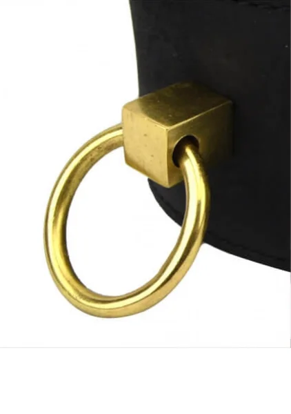 Bound Noir Nubuck Leather Collar with O Ring — image 13 of 18