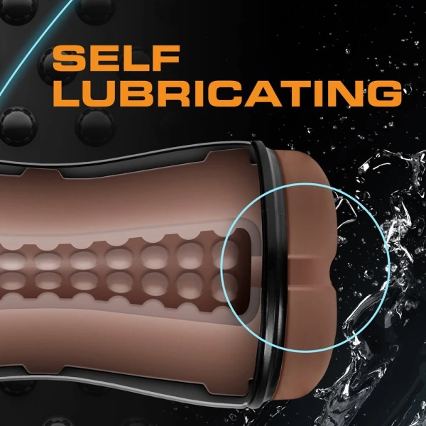 Anal Masturbators:  Loverboy The Mechanic Self-lubricating Anal Stroker Brown
