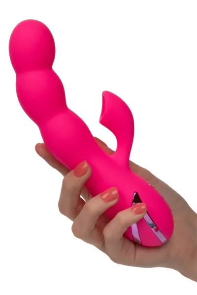 California Exotic Oceanside Orgasm Silicone Rabbit Vibrator with Clitoral Suction
