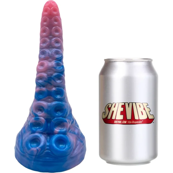 BIG Daddy Davy The Sucker Large 7.25" Platinum Silicone Fantasy Dildo By Dee's Big Daddies - Borealis