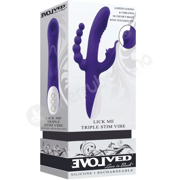 Evolved Lick Me Triple Stimulation Licking Thumping Vibrator