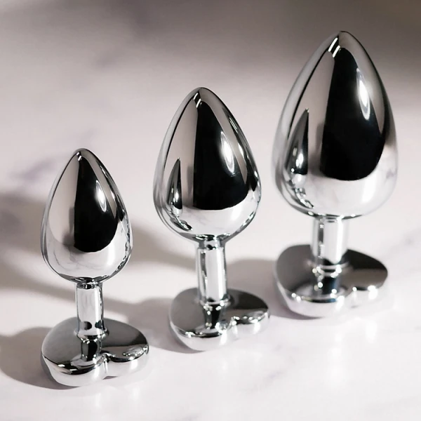 Adam & Eve Three Hearts Gem Anal Plug Set