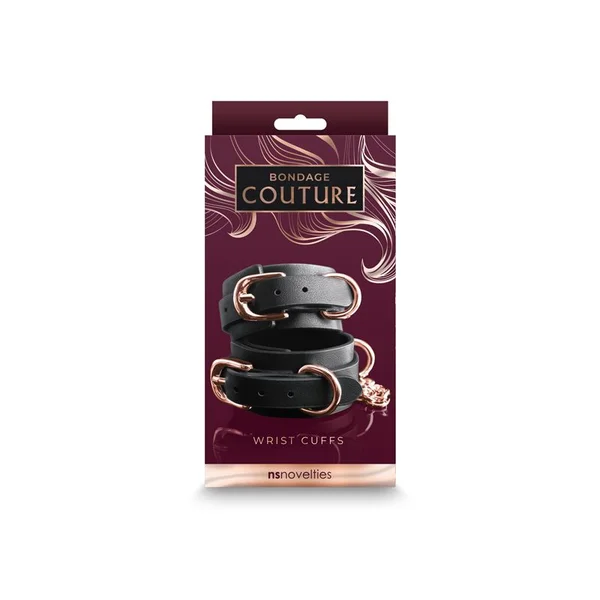 Bondage Couture Wrist Cuffs Black — image 9 of 9
