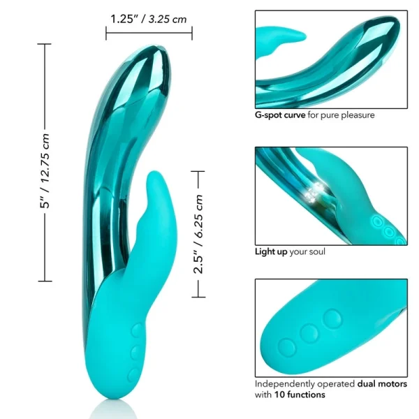 CalExotics DazzLED Brilliance Dual-Stimulating Vibe with Pulsing LED Lights