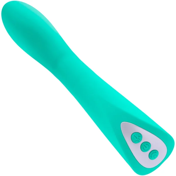 Come With Me Rechargeable Silicone G-Spot Vibrator With Come Hither Motion By Evolved Novelties - Green