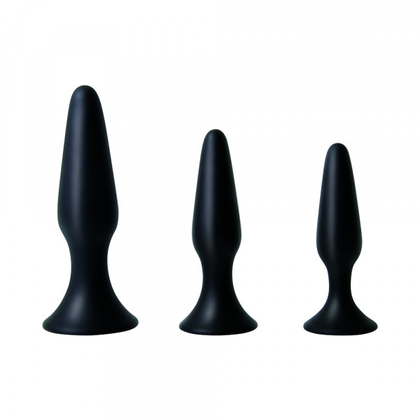 Booty Boot Camp Training Kit 3 Butt Plugs Black