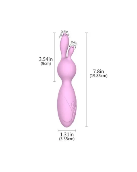 Silicone Bunny Vibe - Pink - 7.8 Inch