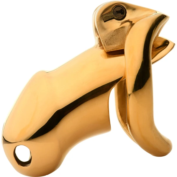 Master Series Midas Gold Plated Chastity Cage