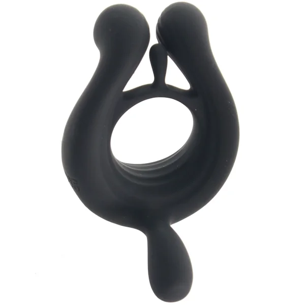 Playboy Pleasure Triple Play Rechargeable Silicone Vibrating Cock Ring With Remote
