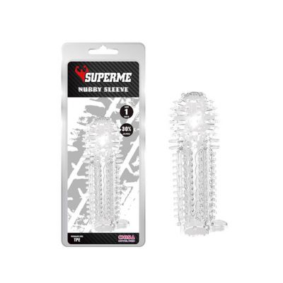 Nubby Sleeve With Ball Ring Clear