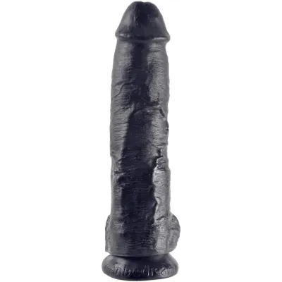 Pipedream King Cock with Balls Black 10 Inch