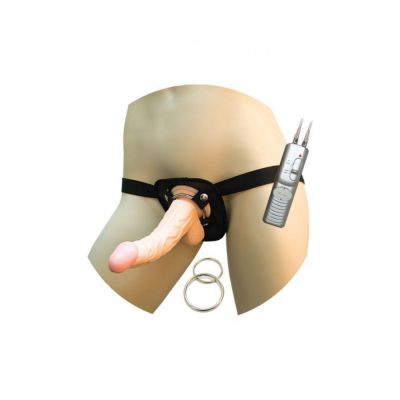 All American Whoppers 6 5in Vibrating Dong Universal Harness
