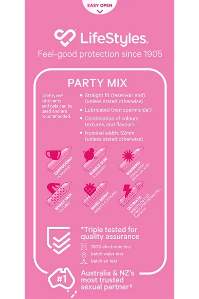 Lifestyles Party Mix Condoms (20 Pack)