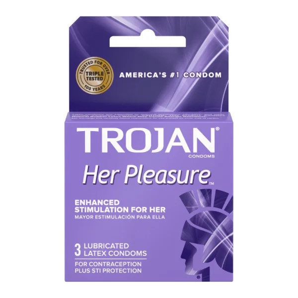 Trojan Her Pleasure Sensations Ribbed Condoms | Textured Pleasure