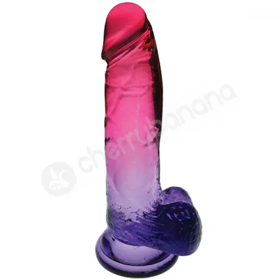 Shades Jelly Ombre Pink Purple 7 Dildo With Suction Cup Base