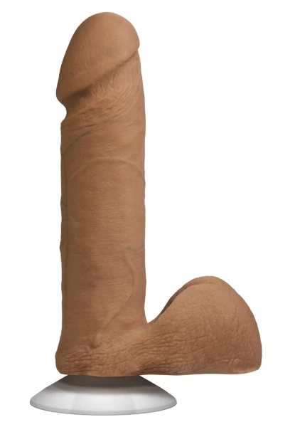 Doc Johnson The Realistic Cock UR3 6" - Vac-U-Lock Compatible Suction Cup - Caramel