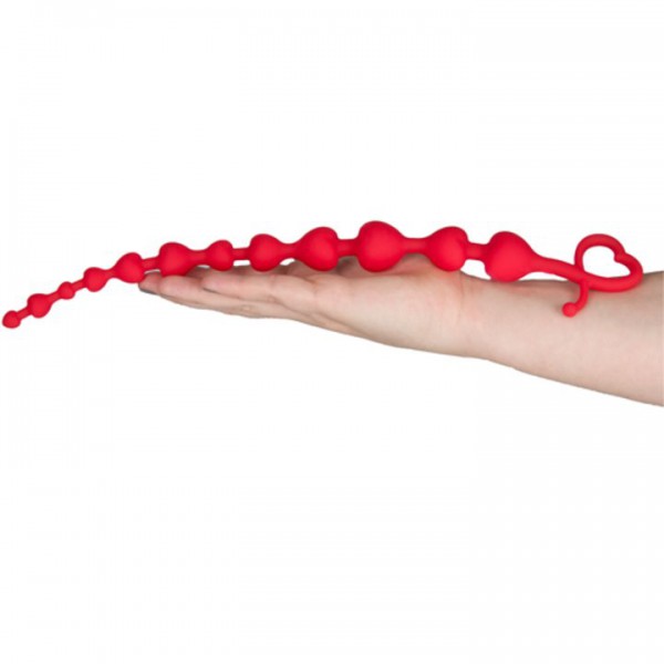 Bondara Heartbead Silicone Anal Beads – 13.5 Inch — image 5 of 5