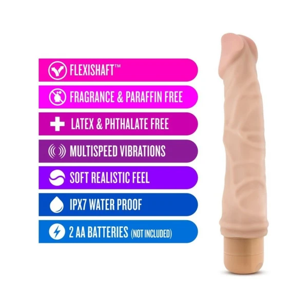 Dr Skin Cock Vibe #6 9 inches Dong Beige