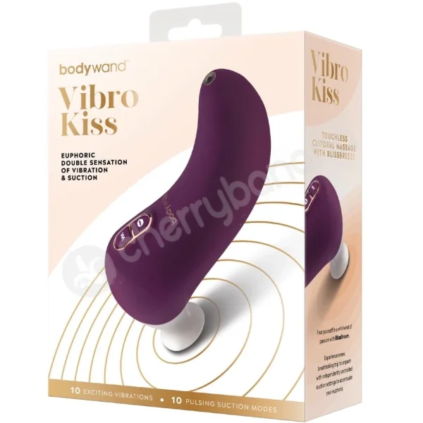 Bodywand Vibro Kiss Purple Clit Stimulator With Suction & Vibration