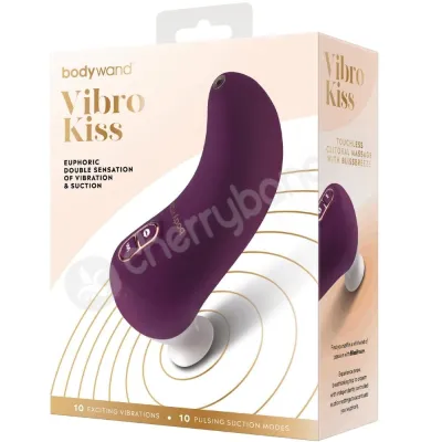 Bodywand Vibro Kiss Purple Clit Stimulator With Suction Vibration