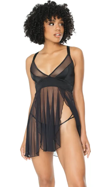 Coquette Lingerie Sexy Sheer Babydoll & G-String Set — image 20 of 24