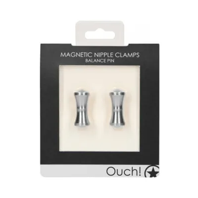 Ouch Magnetic Nipple Clamps Balance Pin Silver