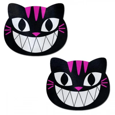 Pastease Black Pink Cheshire Kitty Cat Pasties