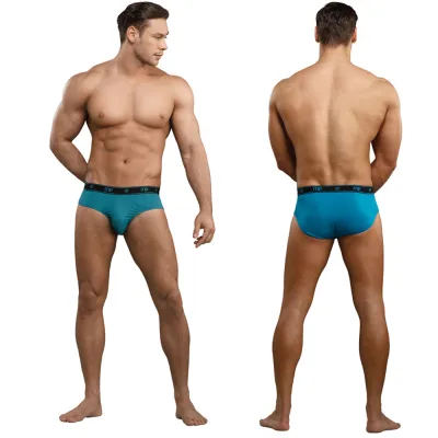 Male Power Bamboo Thruster Bikini Teal Med