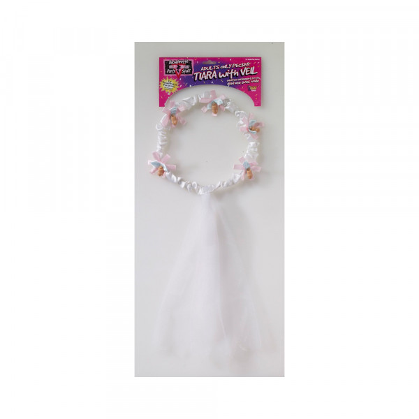 Bachelorette Tiara & Veil with Penis