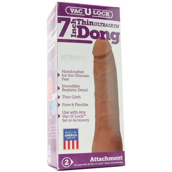 Vac-U-Lock 7 inch Ultraskyn UR3 Dong - Brown