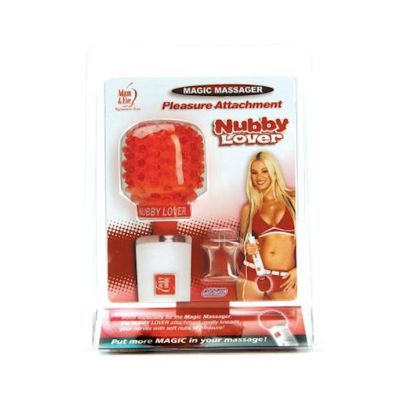 Adam And Eve Nubby Lover Magic Massager Pleasure Attachment Red