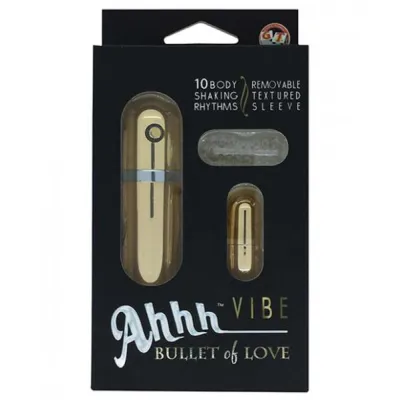 Ahh Vibe Bullet Of Love Remote Control Bullet Gold