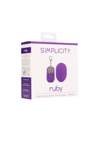 RUBY remote control vibrating egg - Purple