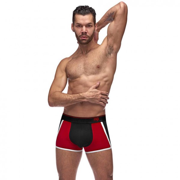 Male Power Red and Black Retro Sport Panel Boxer Shorts — image 4 of 4
