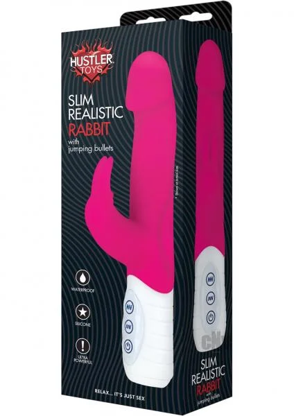 Hustler Slim Rabbit Jumping Bullets Pink Vibrator — image 5 of 6