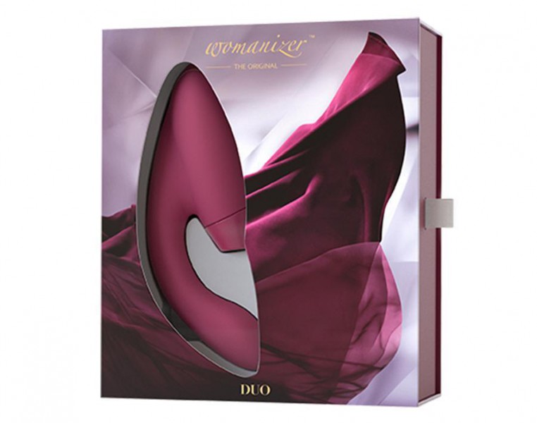 Womanizer Duo 8" Rabbit Vibrator with Pleasure Air Clitoral Stimulator