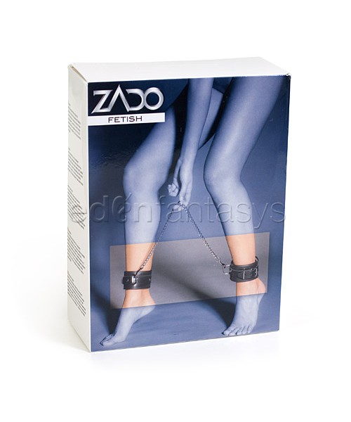 Chained leather ankle cuffs