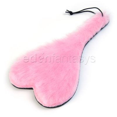 Fluffy heart spank her