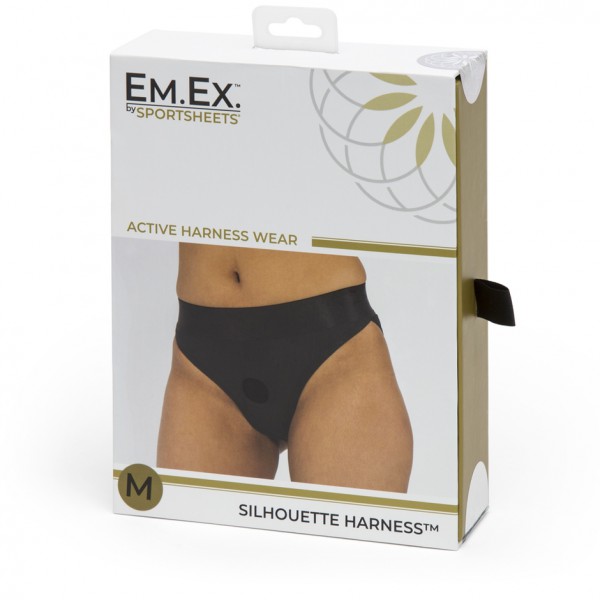 Sportsheets Black Crotchless Strap-On Harness Briefs