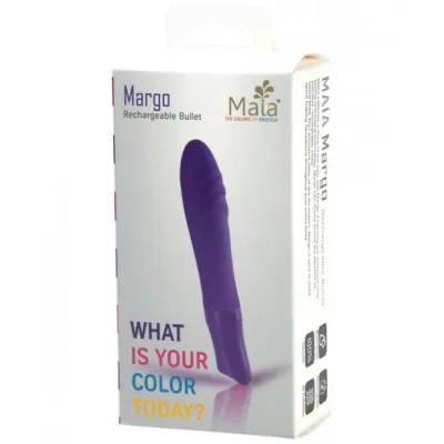 Margo Maia Silicone Textured Bullet Vibrator Purple
