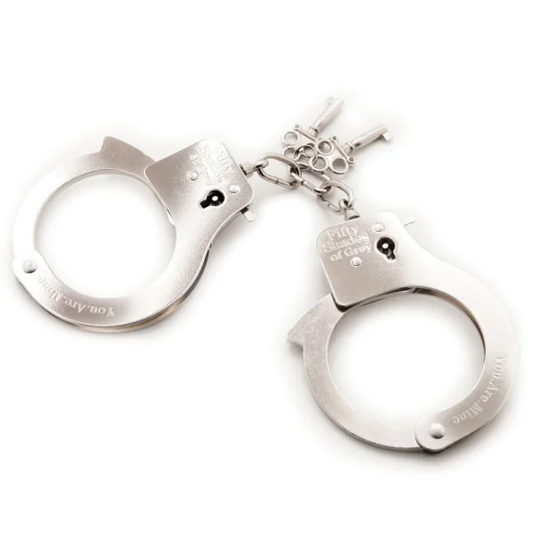 Fifty Shades of Grey You. Are. Mine. Metal Handcuffs