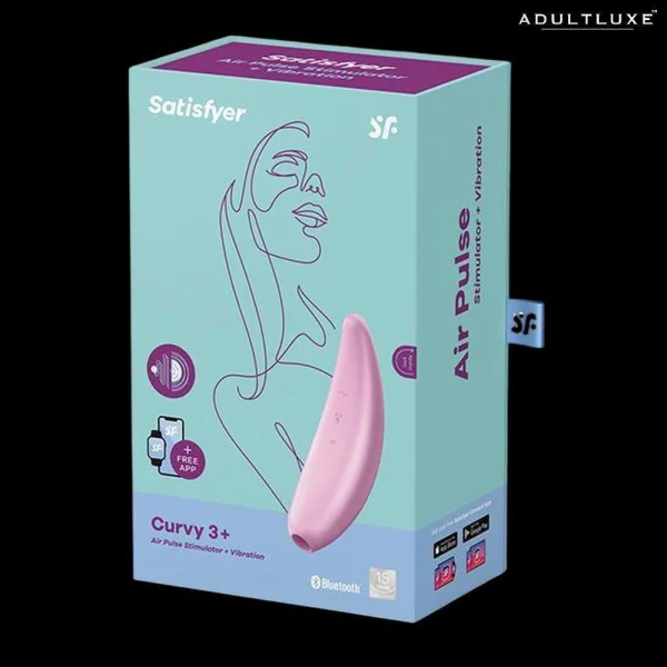 Satisfyer Curvy 3+ Pink App Controlled Vibrating Clitoral Stimulator